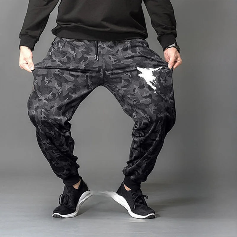 plus Size 280 Pounds Extra Large Camouflage Men's Casual Pants Spring Autumn Fat People Sports Trousers Youth Active Style