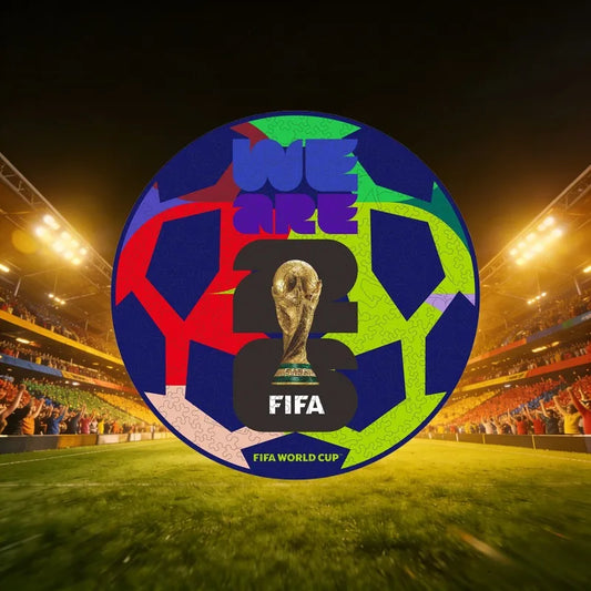 FIFA World Cup Ball Wooden Puzzle for Adults Soccer Theme Jigsaw Irregular Brain Teaser Game Home Decor Fans Ideal Souvenir Gift