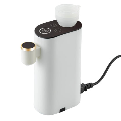 White Instant Hot Water Dispenser 5 Temperature Settings 1500W LED Display Portable Water Warmer 3 Usage Modes Countertop Baby Bottle Warmer Formula Maker Mineral Bottled Water Dispenser US Three pin Plug