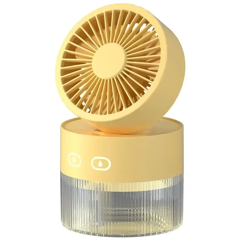 Spray Cooling Fan 3 in 1 Aroma Diffuser Night Light USB Desktop Portable Electric Fan with 350ml Water Tank for Office Dorm
