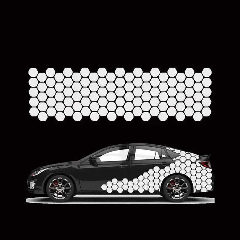 Honeycomb Side Door Back Sticker Fender Car Sticker Universal Hexagon Design Vinyl Stickers Decal Ade Kit