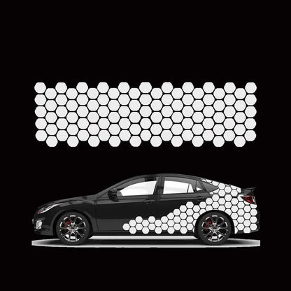 Honeycomb Side Door Back Sticker Fender Car Sticker Universal Hexagon Design Vinyl Stickers Decal Ade Kit