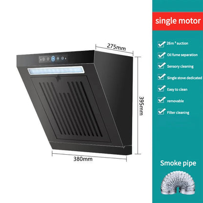 380mm Mini Single-Motor Kitchen Hood Household Rental Room Side Suction Kitchen Ventilator Exhaust Hood Energy Conservation