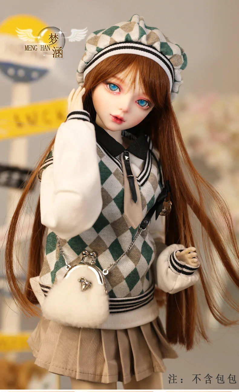 Menghan Bjd Doll Ball Jointed Doll One Third Scale Realistic Fashion Clothes Collectible Handmade Art For Adult Collectors