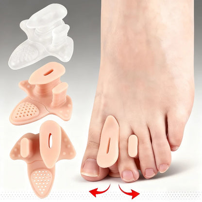 New 8 Pairs Forefoot Pad Hallux Valgus Toe Separator Soft Massage Clamp Forefoot Pad With Holes Thickened Sole Toe Separator