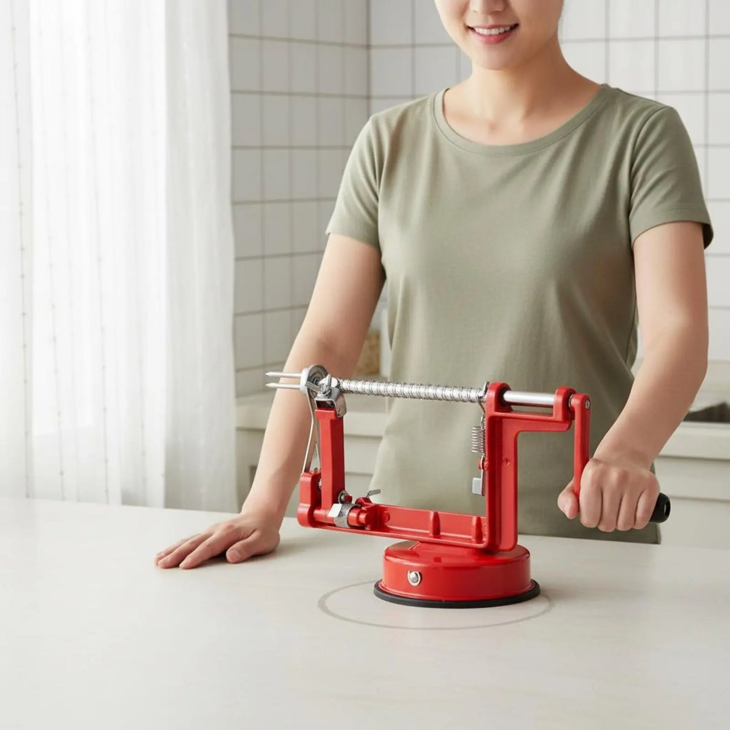 Apple Peeling Tool Cutter Corer Multi Function 3 in 1 Apple Peeling Tool Food Prep Gear Hand Crank Kitchen Tool Easy to Use