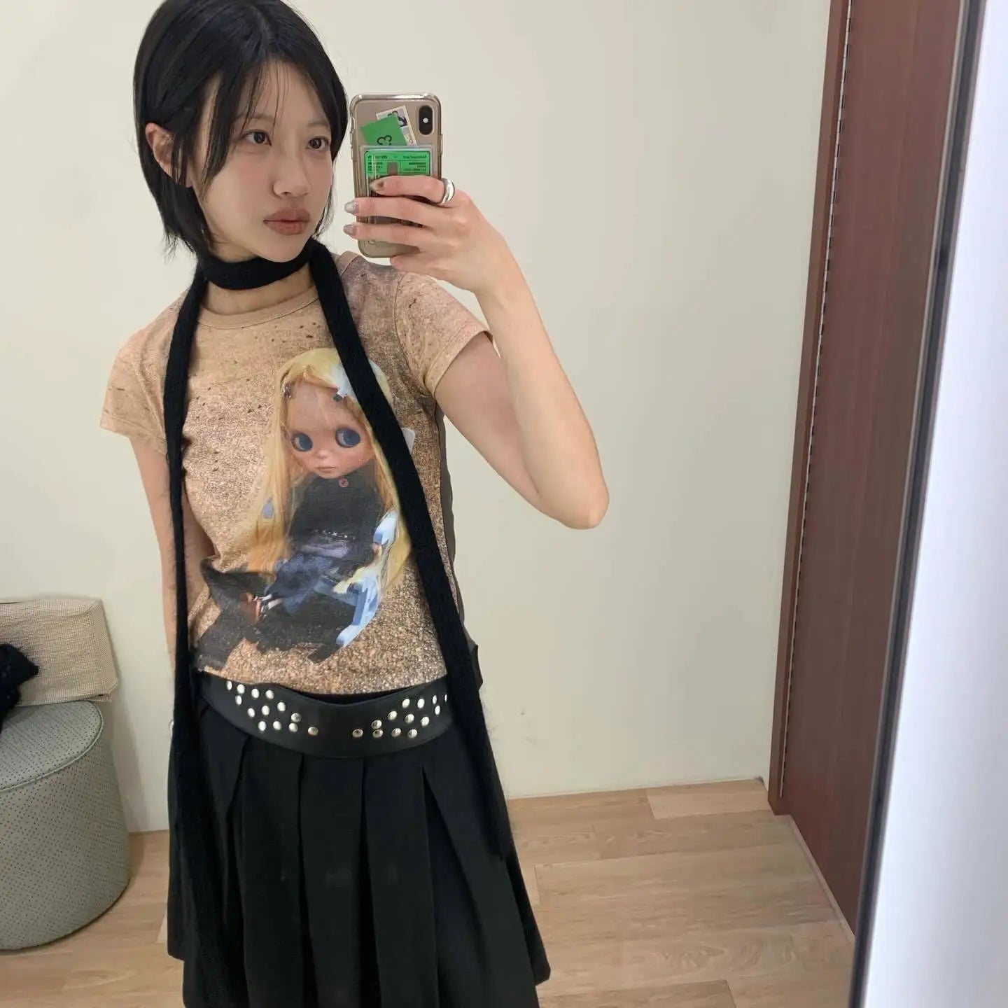 Coyseio Slim Fit Shoulder T-Shirt Short Sleeve Collaborative Edition Small Cloth Breathable Cotton round Neck Top for Women
