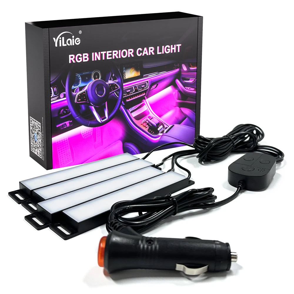Universal Neon Car Ambient Light RGB LED Foot Strip with APP Control off Road 4x4 SUV Interior Atmosphere Light Auto Decorative