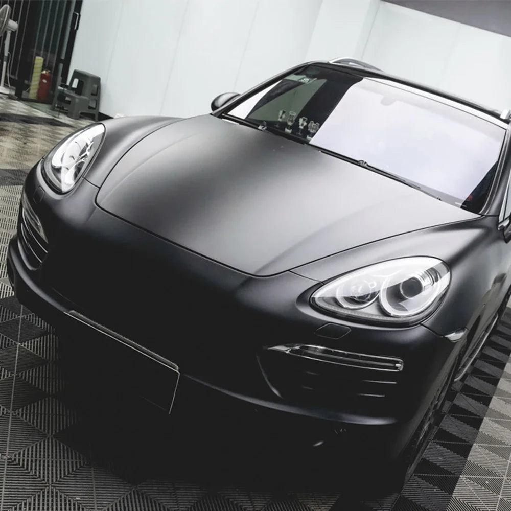 Premium Matte Black Car Vinyl Wrap Film Bubble Air Free Release Decal PVC Motocycle Truck Body DIY Self Adhesive Decoration Film