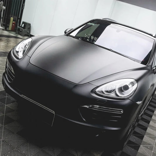 Premium Matte Black Car Vinyl Wrap Film Bubble Air Free Release Decal PVC Motocycle Truck Body DIY Self Adhesive Decoration Film