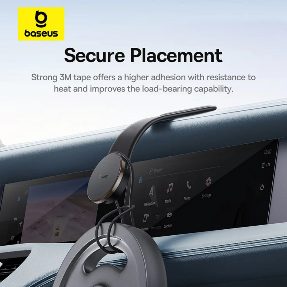 Baseus Magnetic Car Phone Holder 15W Wireless Charger Bendable Car Phone Mount for iPhone 12-17 Stand Dashboard Center Console