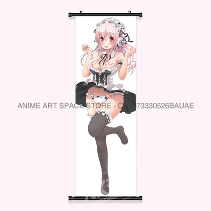 Video game Wall Artwork Canvas Scrolls Picture Anime Movie Role Poster Hanging Painting Print Home Decoration For SUPER SONICO