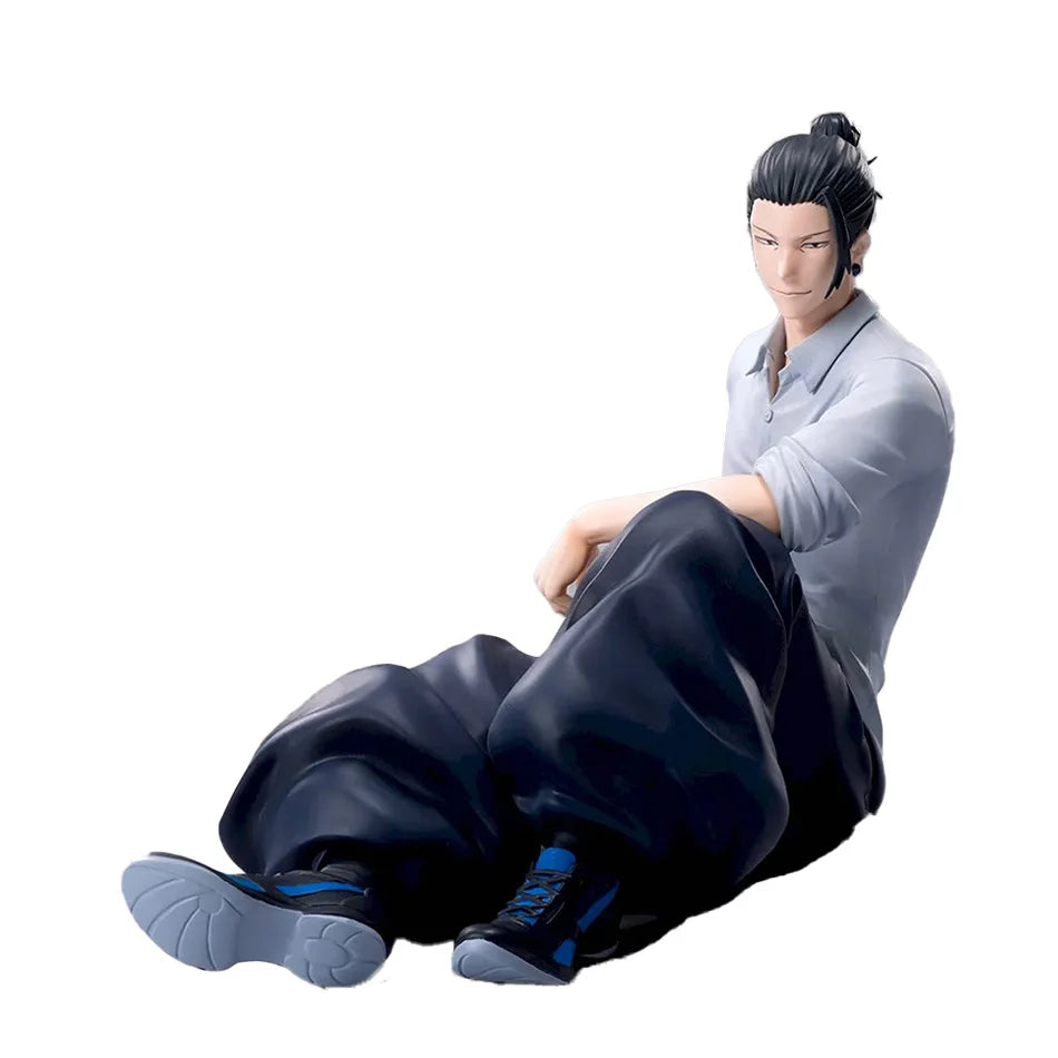 Hot 10CM Jujutsu Kaisen Anime Satoru Gojo & Geto Suguru Yumemirize Sitting Posture Action Figure Genuine Model Figurine Toy
