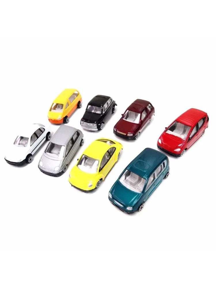8pcs/set Scale Metal Cars 1:50 Architecture Model Building Ho Train Layout