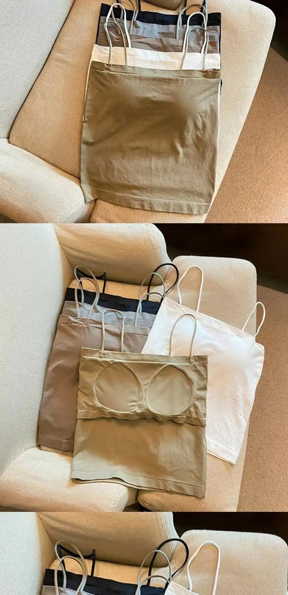 Base Layer Csole Women Summer Inner Wear with Chest Pad One oulder Design Unique Outerwear Beautiful Ba Tube Top