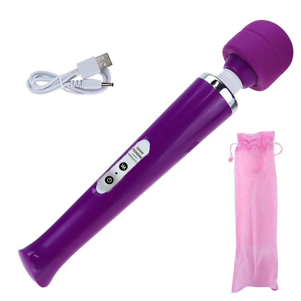 Powerful Magic Wand Vibrator Big AV G-spot Nipple Massager Vaginal Dildo Clitoral Stimulator Sex Toys for Adults Women Female
