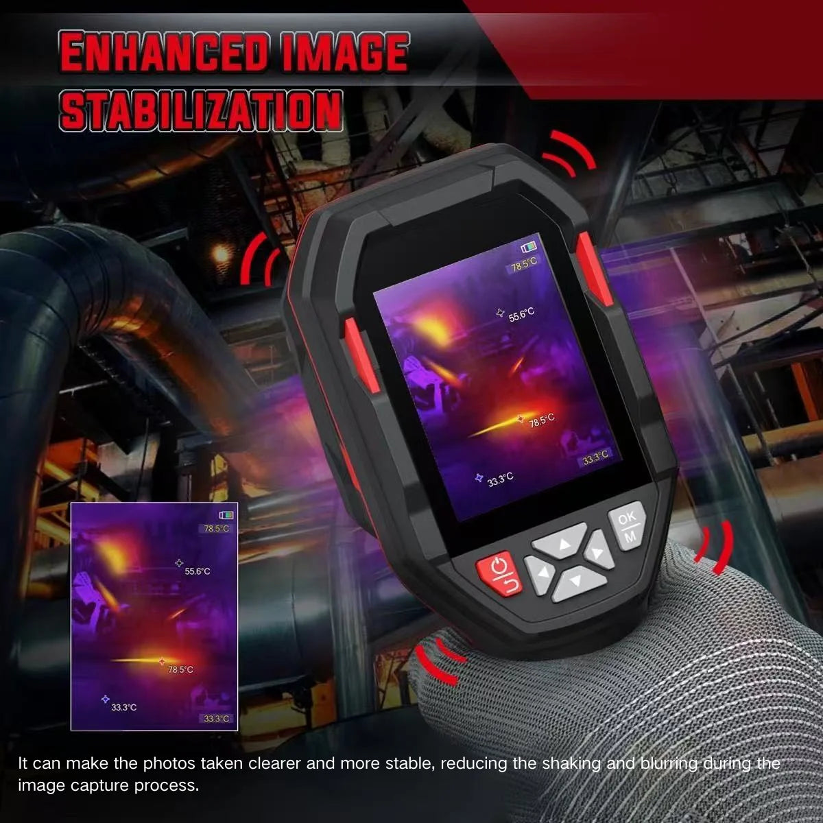 HABOTEST HT821A rechargeable thermal imaging camera -20 ℃~550 ℃ waterproof, dustproof, and anti drop handheld thermal imaging