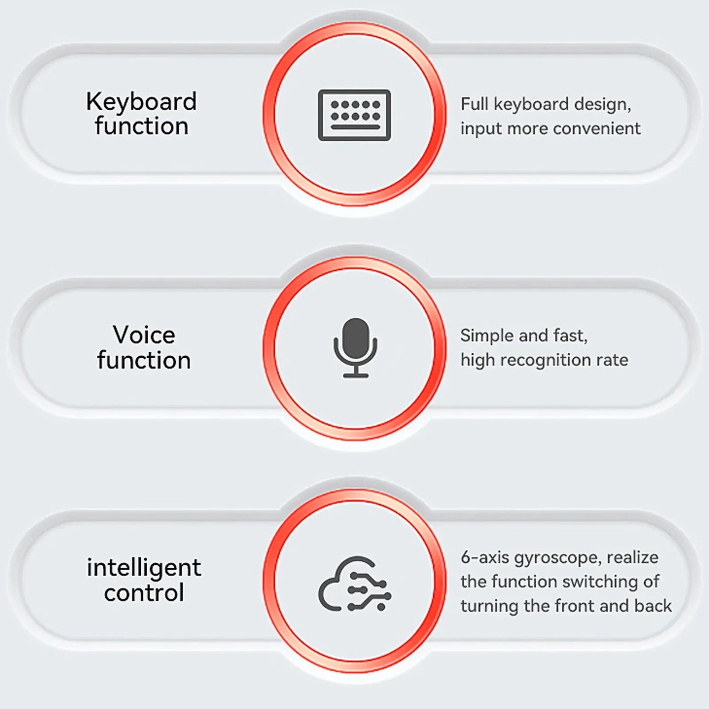 MRSVI W3 Voice Air Mouse Remote Control 2.4G English Arabic Handheld Mini Wireless Keyboard for Android TV BOX/Windows/PC