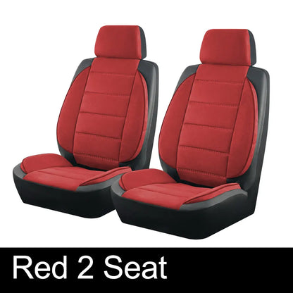 AUTOKING Universal Car Seat Covers Side Stereo Modeling Leather Fluff Car Seat Covers Fit For Most Car Accessories Interior