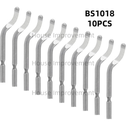 Deburring Tool Set with 11pcs High Speed Steel Swivel Blades Burr Removal Tool for Metal Resin PVC Pipes Copper Plastic Aluminum
