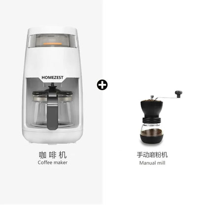 220V HOMEZEST German Coffee Maker Automatic Drip Coffee Machine Mini American Brewer for Home Tea WAQ