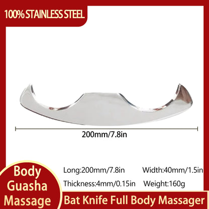 Stainless Steel Gua Sha Massage Tools Muscle Scraper Tool,Graston Tool Set for myofascial Release,Scar Tissue Massager for Back