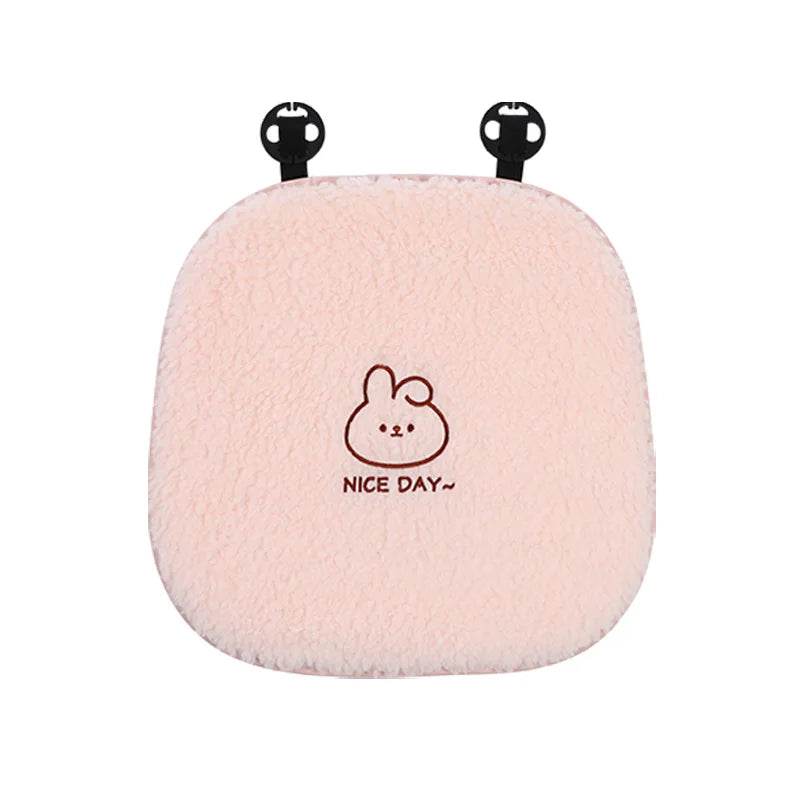 Premium Fuzzy Bear Car Seat Cushion Autumn Winter Thermal Vehicle Seat Cover with Thick Padding Cute Animal Themed Car Accessory