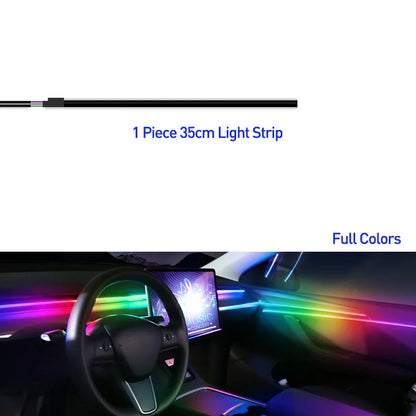 Car Ambient Light Accessories Acrylic Strips 110cm 90cm 75cm 35cm 20cm Full Colors RGB Car Interior Bluetooth App Control