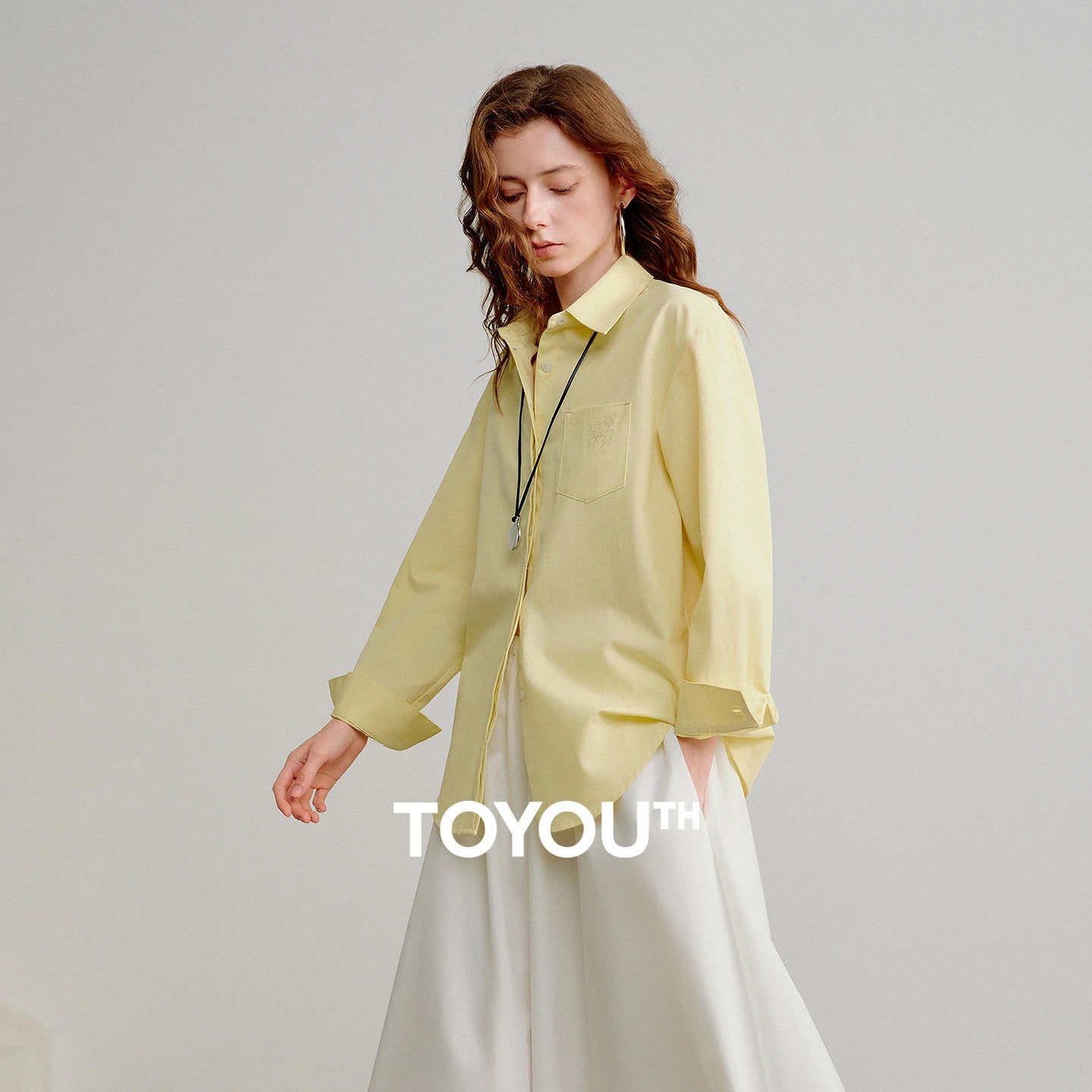 TOYOUTH Women Easy Morning Lazy Shirts 2026 Spring New Wrinkle-Resistant Low-Maintenance Light Spring Cotton Blouses
