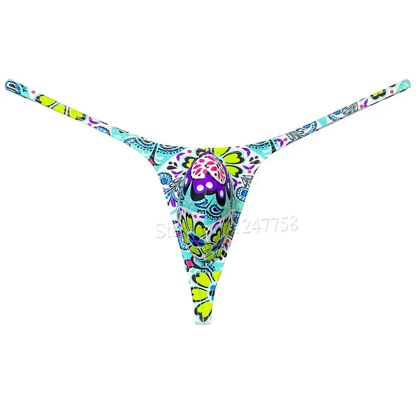 Men's String T-back Bikini Underwear Enhancing Unisex Micro Panties Male Tiny Slip Bulge Beach Thong