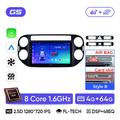 Ainavi Car Radio For Volkswagen VW Tiguan 2006 2010 2016 Golf Plus Wireless Carplay Android Auto Car Stereo Multimedia Player