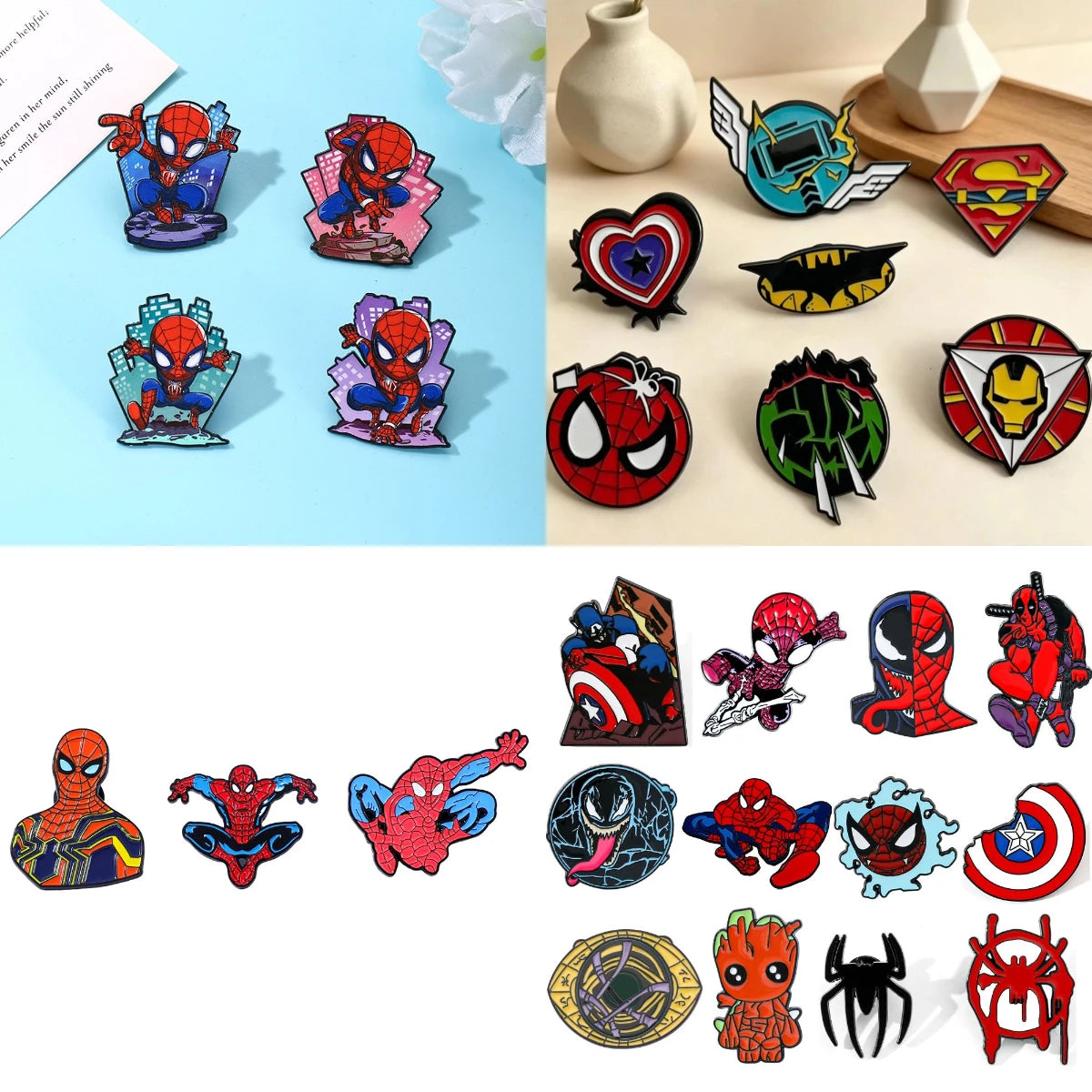 Cartoon Pins Metal Anime Badge Funny Comics Enamel  Cute Collar Pins Brooches Jewelry Lapel Pin Jewelry Collection Friend Gifts