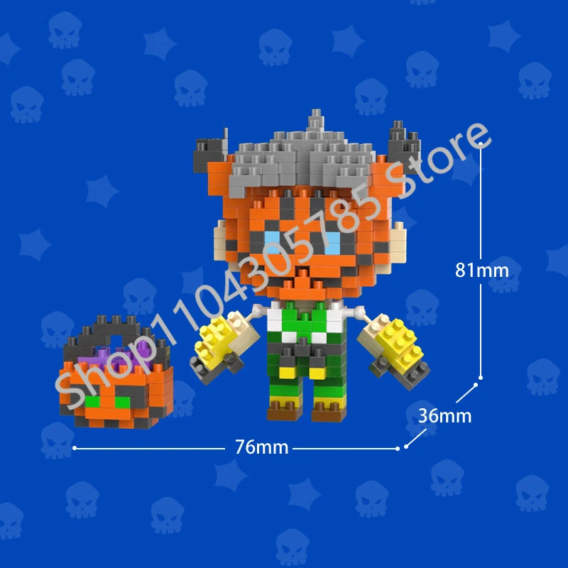 Mini Anime Brawl Stars Figures Pack Fashion Original Decorations Cartoon Heroes Model Dolls Boys Christmas Gifts Collectible