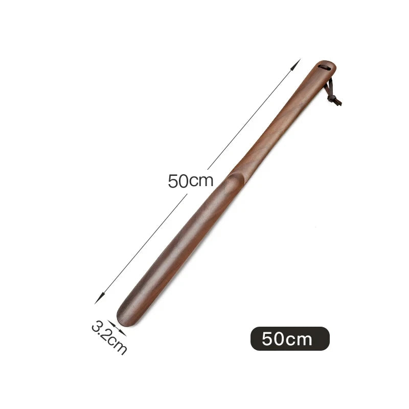 50CM 38CM 28CM Durable Professional Wooden Shoe Horn Flexible Long Handle Shoehorn Useful Shoe Lifter Shoe Spoon Home Tools