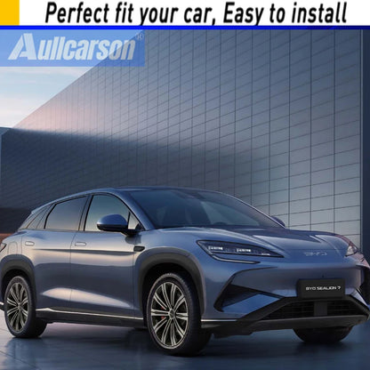 For BYD Sealion 7 EV 2025 Door Anti Kick Pad Protection Stickers Carbon Fiber Inner Side Edge Film Car Accessories Gift 4 Piece