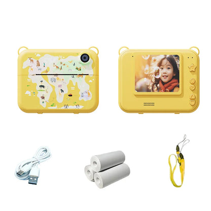 Kids Instant Print Camera 1080p High-Definition Dual Camera 1500 mAh High-Capacity Battery, 10x Zoom, Gift for 4+ Year-Old Kids