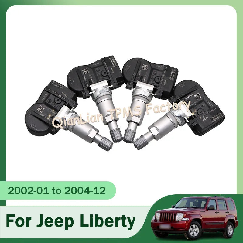4pcs SE10004 TPMS Tire Pressure Monitor System For Jeep Liberty Grand Cherokee Wrangler Commander 433MHz Tyre Pressure Sensor