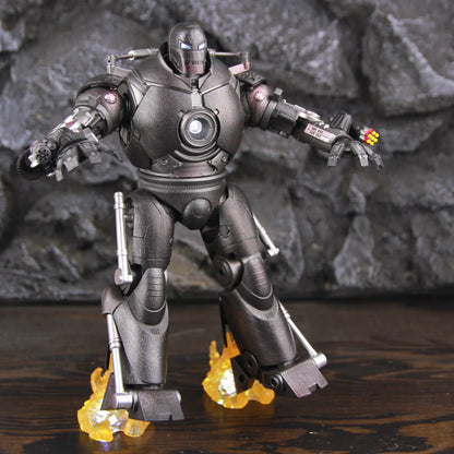 ZD Toys Marvel LED Light Classic Iron Man Iron Monger 1/10 8" Action Figure Ironman Movie Obadiah Stane Model Doll