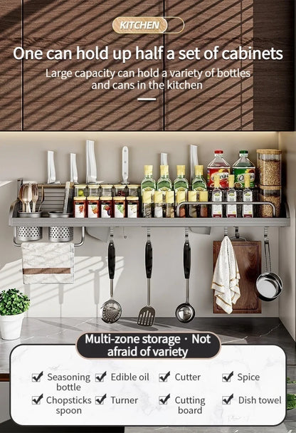 Kitchen Spice Storage Knives Holder Knife Stand Spice Rack Organizer Knives Holder Spoon and Chopsticks Rest Hanging Organizers