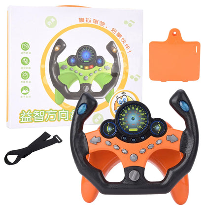 Child Kid Sound Light Simulation Steering Wheel Early Educational Intelligent Toy