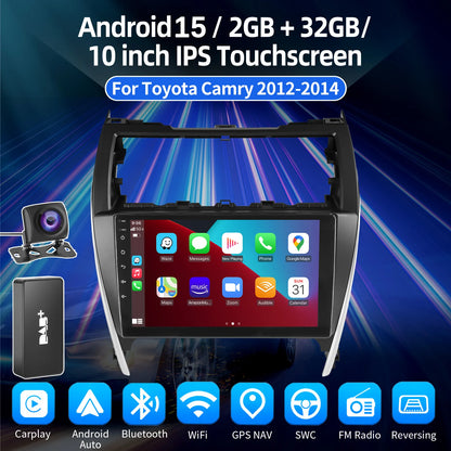 10.1" Android15 JBL For Toyota Camry 7 XV 50 55 2012 2013 2014-2015 2016 2017 Multimedia Carplay Car Player GPS Navigation Radio