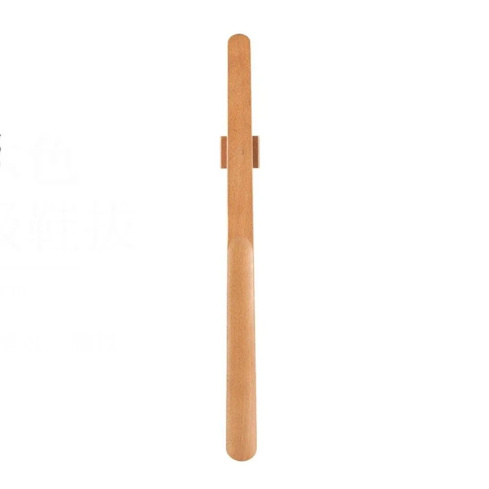 Useful 30/55cm Magnetic Shoehorn Wooden Handle No-Bend Shoe Puller Flexible Long shoe Lifter for Elderly, Pregnant Women