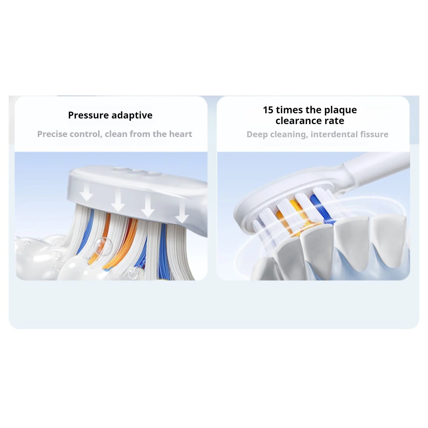 4PCS Replacement Brush Heads For SOOCAS Aura PT1 Sonic Electric Toothbrush Dupont Bristle  Original Nozzles
