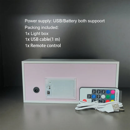 Anime Series Paper-Cut Light Room Bedroom Night Light Remote Control Colorful Light Box Atmosphere Light