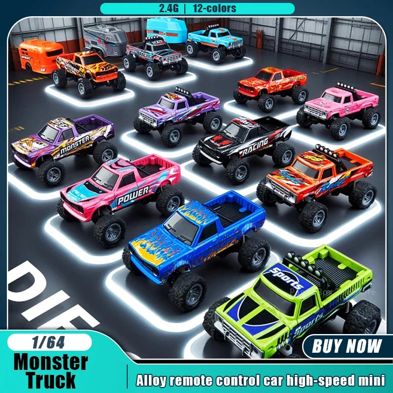 Top RC Car MINI Alloy 1/64 Remote Control Car Convenient to Carry 60 Minutes of Work Time Children's Gifts Electronic Toys