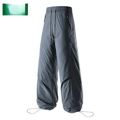 Thickened down Trousers for Men And Women Warmth Outdoor Casual Straight Leg Long Pants Duck Feather Filling Winter Fashion