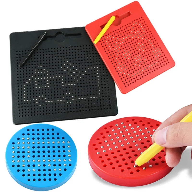 Magnetic Drawing Board Magnetized Board For Children Travel Activities Montessori Education Toy Magnet Ball Pad Magnetic Stylus
