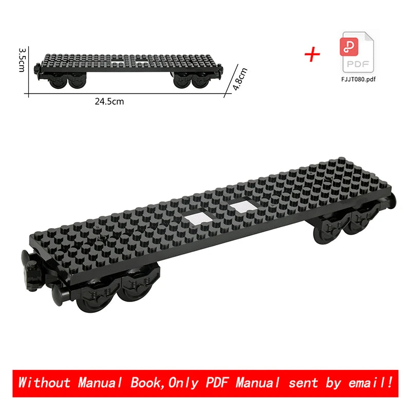26cm Retro Double-Deck Passenger Train Car Building Blocks Model Green Gray Classic Train Display Toy for Hobbyists