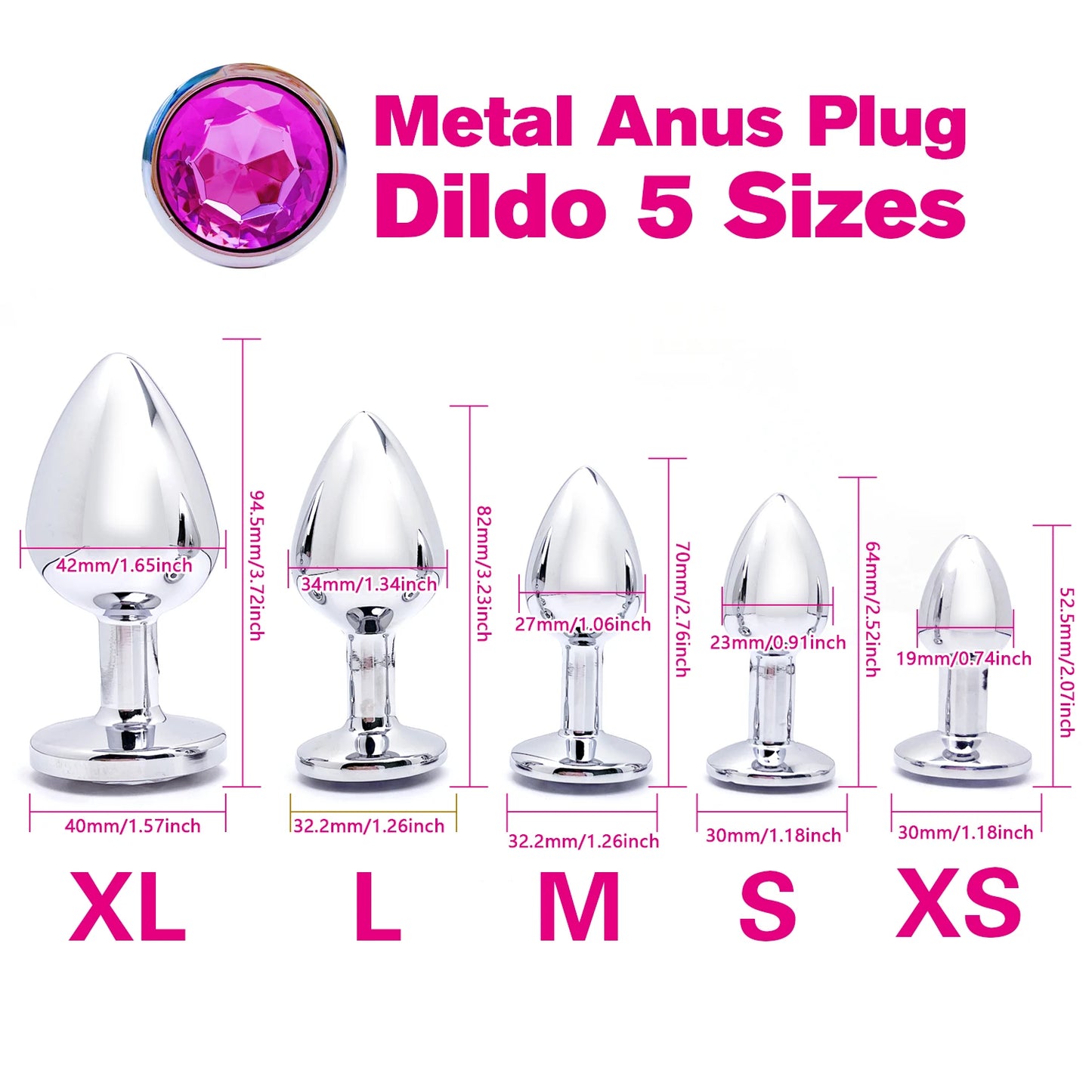 Metal Anal Plug Set 5 Size Butt Plug Sex Toy for Couples Adult Game Masturbator Anus Stimulation Toys for Women And Men