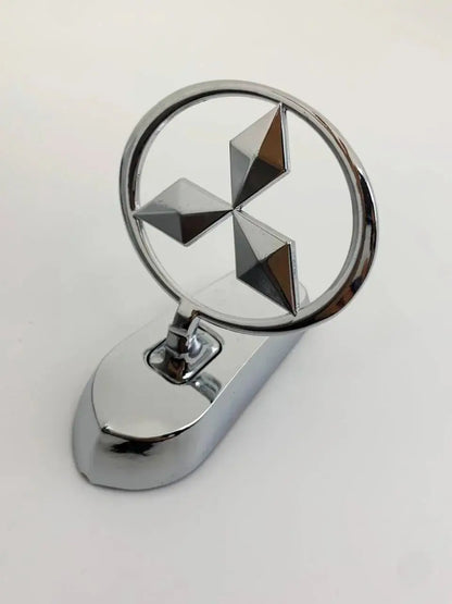 For Mitsubishi L200 Pajero RALLIART ASX Lancer Outlander Mirage Eclipse Car Metal Chromed Emblem Front Hood Badge Decoration
